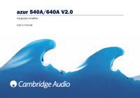Cambridge Audio Azur-540A-640A-V2 - Owners manual
